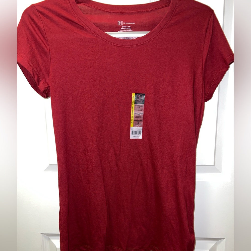 red short sleeve shirt